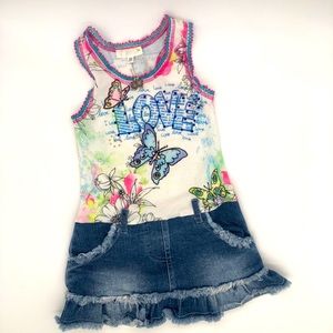 Baby Sara by Saks 5th Dress jean&Tank Combo